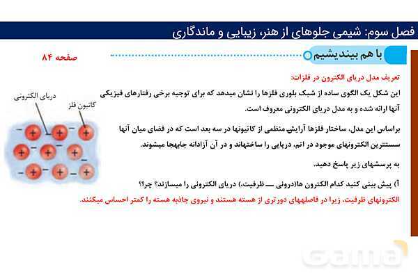 پاورپوینت پیوند فلزی و شبکه بلوری فلزات | فصل سوم شیمی 12 ام- پیش نمایش