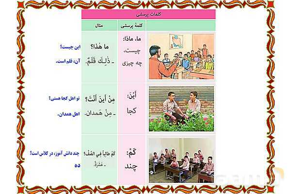 پاورپوینت درس 11 عربی هفتم چاپ 1404- پیش نمایش