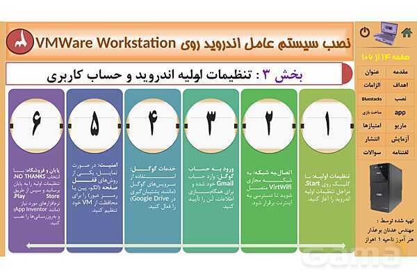 پاورپوینت پودمان 3 : نصب سیستم عامل اندروید | کتاب نگهداری سیستم های رایانه‌ای- پیش نمایش