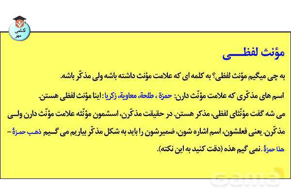 پاورپوینت جنس در زبان عربی تخصصی انسانی - پیش نمایش