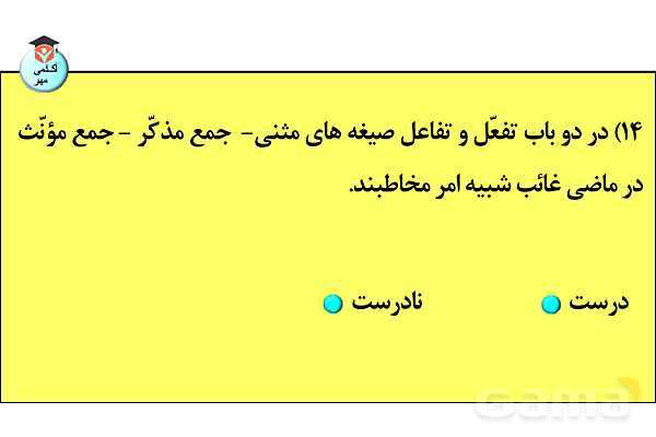 پاورپوینت  کاربردهای افعال و باب‌های صرفی در زبان عربی- پیش نمایش