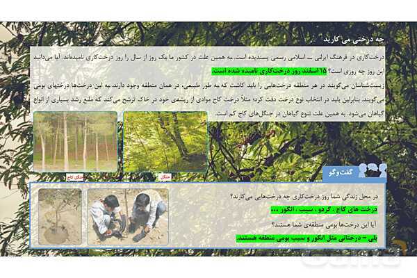 پاورپوینت تدریس علوم تجربی ششم دبستان | درس 12 : جنگل برای کیست ؟- پیش نمایش