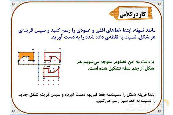 پاورپوینت ریاضی ششم دبستان | فصل 4: مرکز تقارن و تقارن مرکزی- پیش نمایش