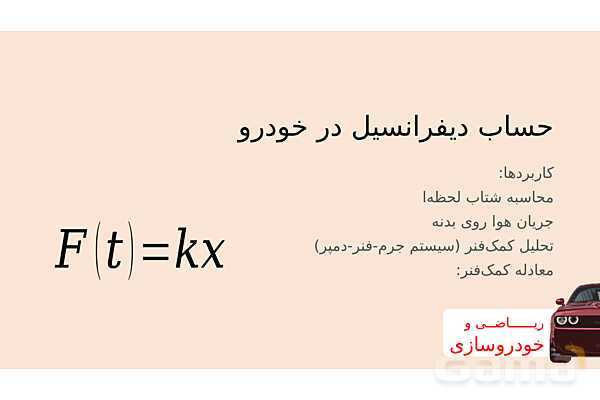 پاورپوینت ریاضی و خودروسازی | هندسه، بهینه‌سازی و محاسبات در طراحی خودرو- پیش نمایش