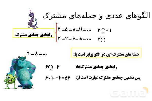 پاورپوینت الگوهای عددی و جمله‌های مشترک، بخش پذیری، کسرهای مساوی و روش شمشیری- پیش نمایش