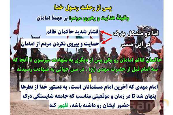 پاورپوینت آموزشی درس 5 پیام‌های آسمان پایه نهم؛ رهبری در دوران غیبت- پیش نمایش