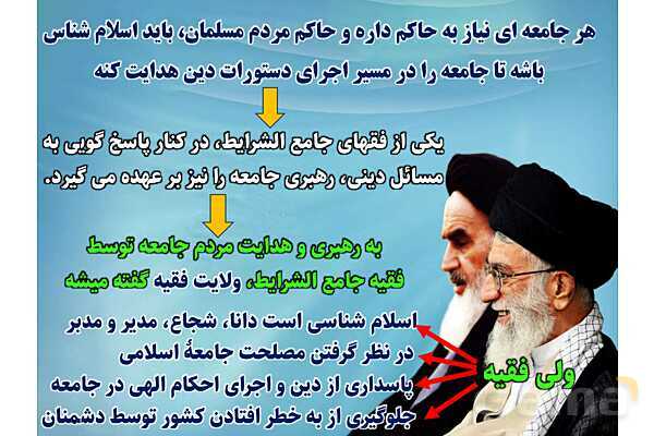 پاورپوینت آموزشی درس 5 پیام‌های آسمان پایه نهم؛ رهبری در دوران غیبت- پیش نمایش