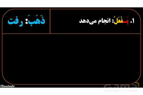 پاور آموزشی عربی هشتم 4. مثال‌های فعل مضارع و منفی آن- پیش نمایش