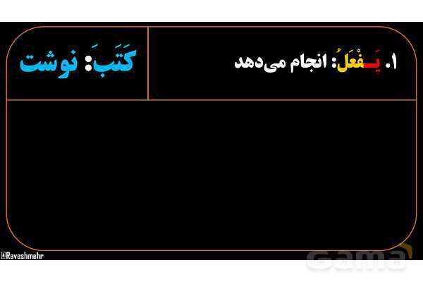 پاور آموزشی عربی هشتم 4. مثال‌های فعل مضارع و منفی آن- پیش نمایش