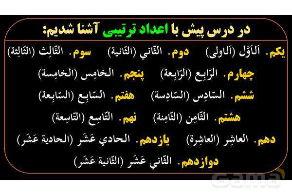 پاورپوینت عربی هشتم (11. آموزش ساعت)- پیش نمایش