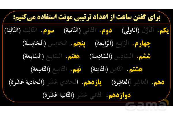 پاور عربی هشتم 11. آموزش ساعت- پیش نمایش