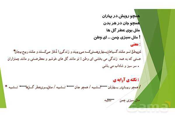 پاورپوینت درس 6 فارسی پایه ششم؛ ای وطن- پیش نمایش