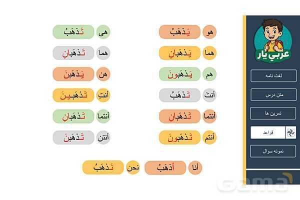 قواعد فعل مضارع عربی هشتم از صفر تا 100- پیش نمایش