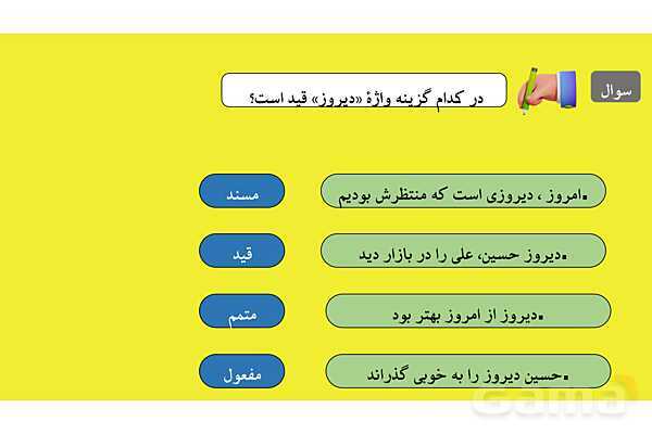 پاورپوینت قید و اقسام آن در زبان فارسی- پیش نمایش