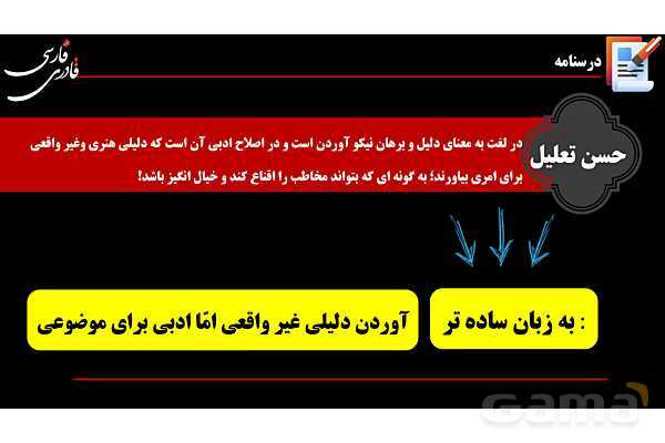 پاورپوینت آرایه حسن تعلیل  به زبان ساده- پیش نمایش