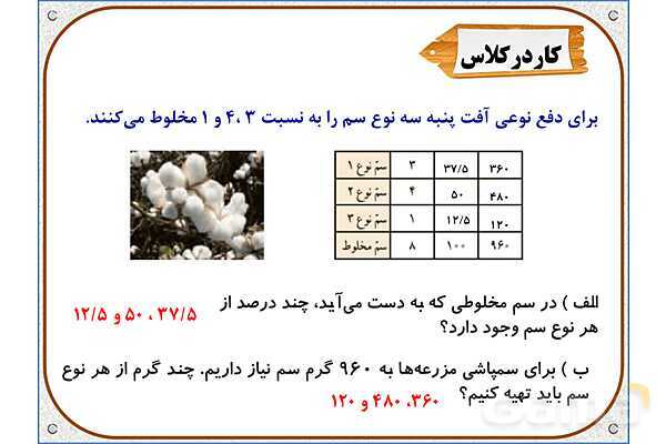 پاورپوینت ریاضی ششم دبستان | فصل 6: درصد- پیش نمایش