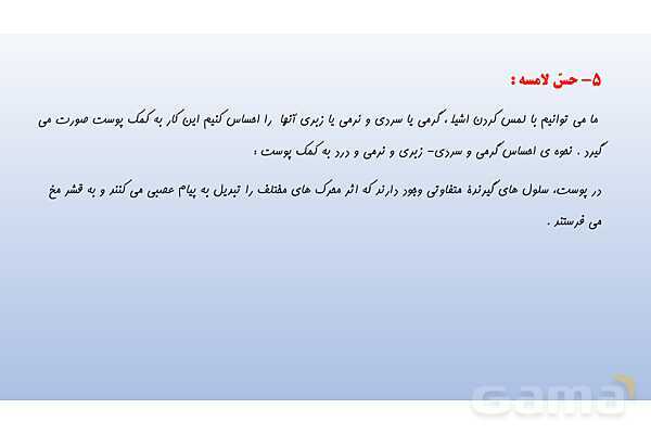 پاورپوینت فصل 5 علوم تجربی هشتم - حس و حرکت- پیش نمایش