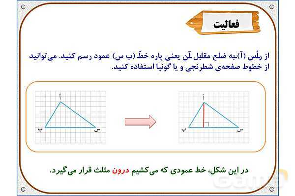 پاورپوینت ریاضی چهارم دبستان | فصل 6: مساحت متوازی‌الاضلاع و مثلث- پیش نمایش
