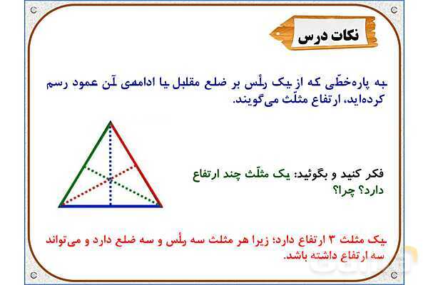 پاورپوینت ریاضی چهارم دبستان | فصل 6: مساحت متوازی‌الاضلاع و مثلث- پیش نمایش