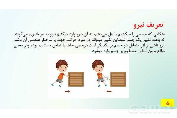 پاور واحد یادگیری علوم ششم | فصل 6: نیرو و آثار آن- پیش نمایش