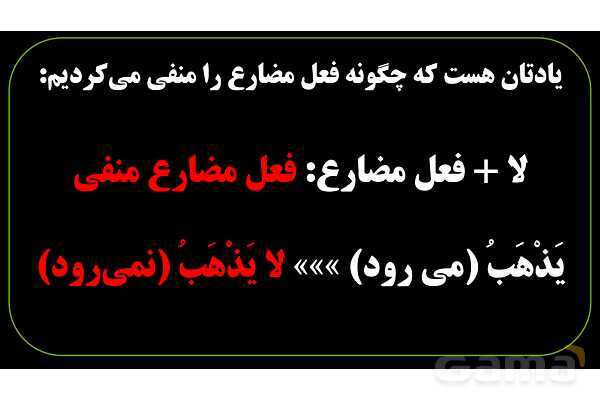 پاورپوینت عربی نهم (تفاوت فعل مضارع منفی و فعل نهی)- پیش نمایش