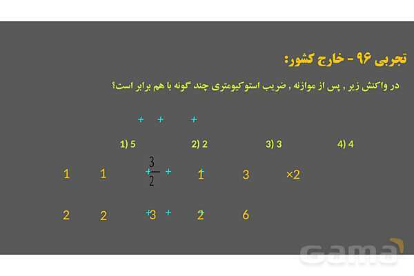 پاورپوینت آموزشی موازنه واکنش‌های شیمیایی- پیش نمایش