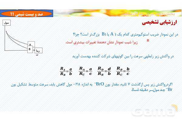 پاورپوینت رابطه سرعت واکنش با ضرایب استوکیومتری - پیش نمایش