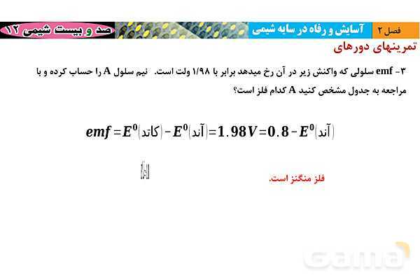 پاورپوینت حل تمرین ‌های دوره‌‎ای فصل دوم شیمی دوازدهم  - پیش نمایش