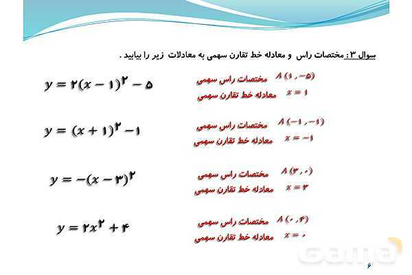 پاورپوینت سهمی و رسم نمودار آن- پیش نمایش