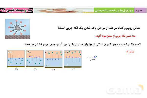 پاورپوینت نمونه سوال صابون و شوینده‌ها- پیش نمایش