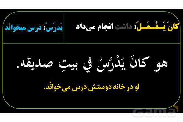 پاورپوینت عربی نهم (مثال‌های ماضی استمراری)- پیش نمایش