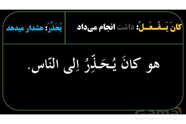 پاورپوینت عربی نهم (مثال‌های ماضی استمراری)- پیش نمایش