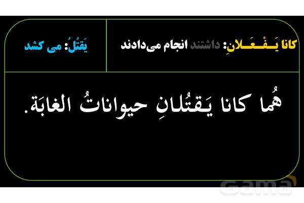 پاورپوینت عربی نهم (مثال‌های ماضی استمراری)- پیش نمایش