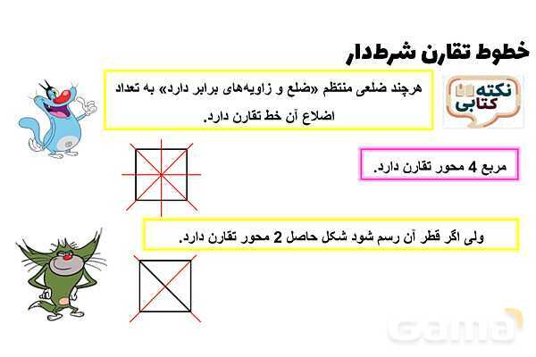 پاورپوینت خطوط تقارن شرط‌دار- پیش نمایش
