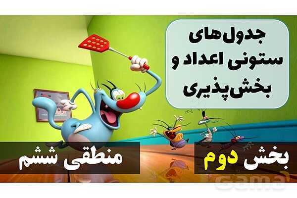 پاورپوینت بخش‌پذیری و جدول‌های ستونی اعداد- پیش نمایش