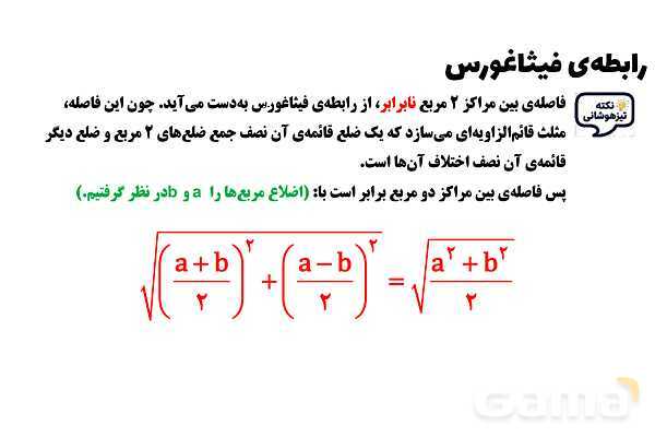 پاورپوینت رابطه‌‌ی فیثاغورس- پیش نمایش