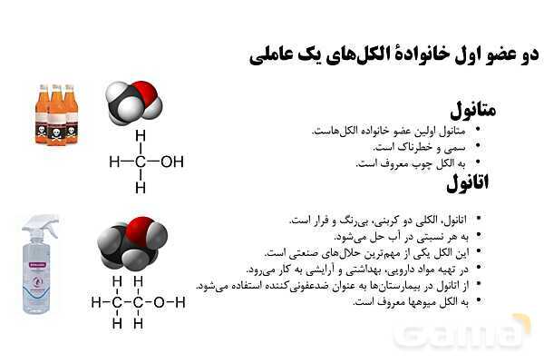 پاورپوینت آشنایی با الکل ها و اسیدها   - پیش نمایش