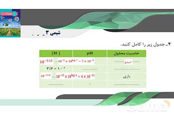 پاورپوینت pH مقیاسی برای تعیین اسیدی بودن - پیش نمایش