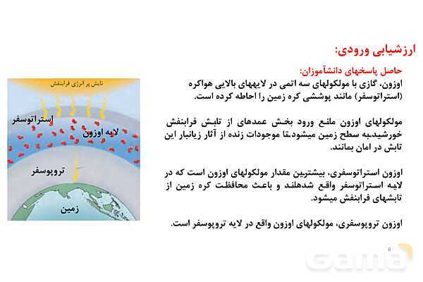 پاورپوینت گاز اوزون و خواص آن | شیمی دهم- پیش نمایش