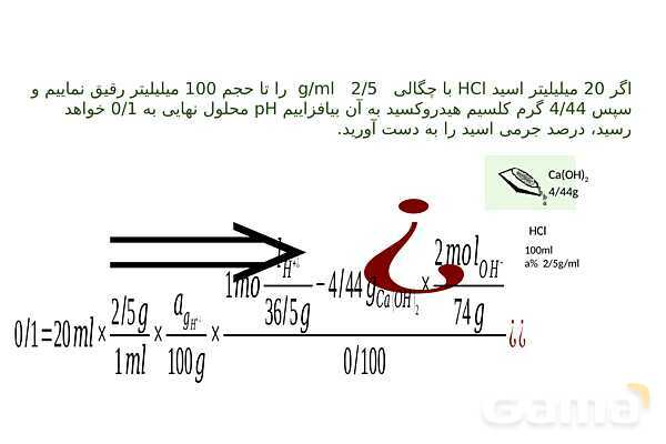 پاورپوینت مسائل واکنش اسید و باز  | شیمی دوازدهم- پیش نمایش