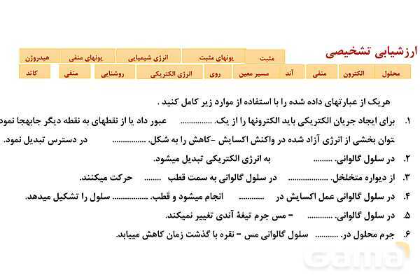 پاورپوینت نیروی الکتروموتوری (emf) سلول گالوانی | شیمی دوازدهم- پیش نمایش