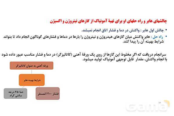 پاورپوینت فرایند هابر ‎| شیمی دهم- پیش نمایش