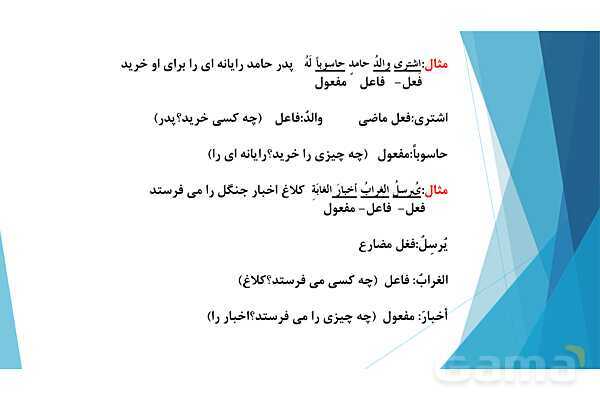 پاورپوینت قواعد درس 5 عربی دهم: جملات فعلیه و اسمیه- پیش نمایش