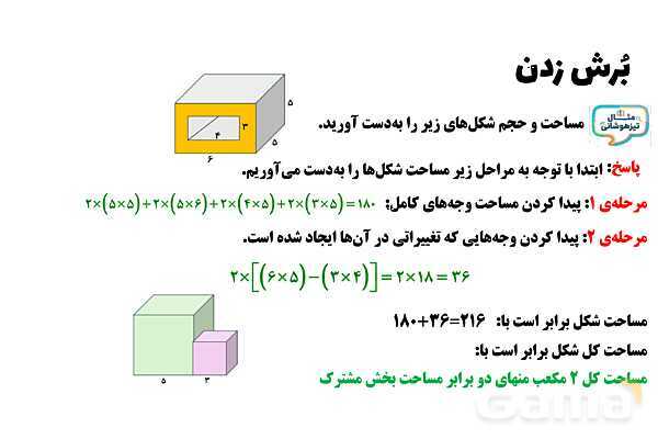 پاورپوینت بُرش زدن حجم‌های هندسی- پیش نمایش