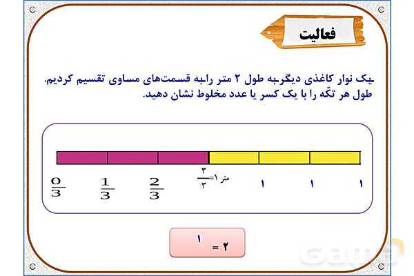 پاورپوینت ریاضی چهارم دبستان | فصل 5: عدد مخلوط- پیش نمایش