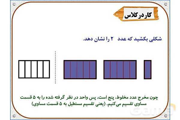 پاورپوینت ریاضی چهارم دبستان | فصل 5: عدد مخلوط- پیش نمایش
