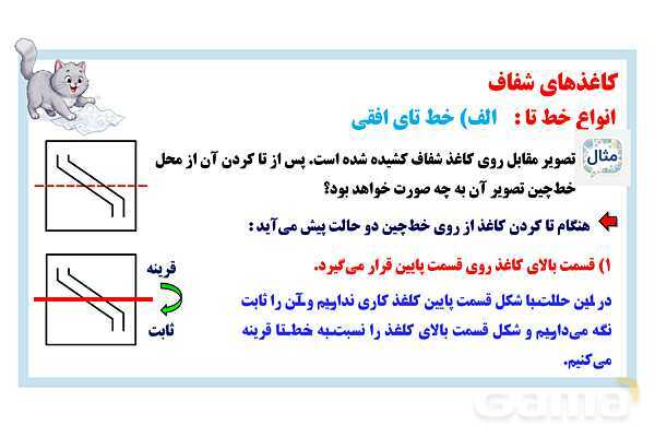 پاورپوینت خط تای کاغذهای شفاف- پیش نمایش