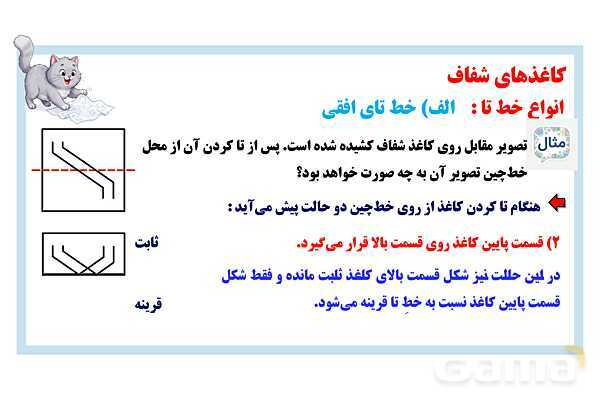 پاورپوینت خط تای کاغذهای شفاف- پیش نمایش