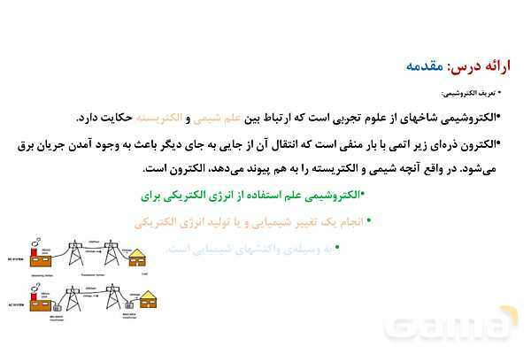 پاورپوینت علم الکتروشیمی | شیمی دوازدهم- پیش نمایش