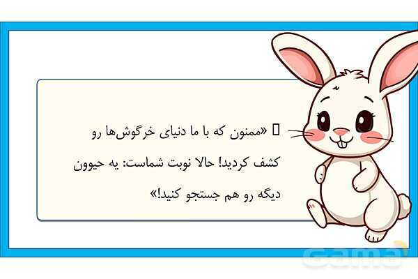 پاورپوینت تحقیق در مورد لانه سازی خرگوش | علوم کلاس دوم - پیش نمایش